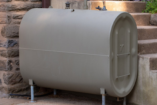 image of a home oil tank