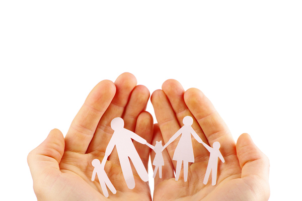 image of paper cut out of family depicting co safety